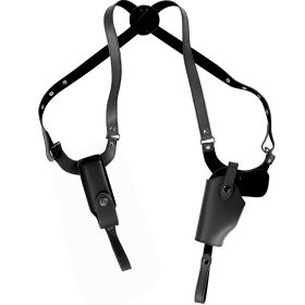 Shoulder Holster With Adjustable Straps Magazine Holder Vertical PU Leather Gun Holster For Concealed Carry Fit For M1911 Glock Sig Sauer (Option: SHOULDERHOLSTER(BLACK)GPCT4760)