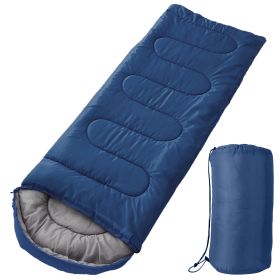 Camping Sleeping Bags for Adults Teens Moisture-Proof Hiking Sleep Bag with Carry Bag 32-50â„‰ for Spring Autumn Winter Seasons (Option: SLEEPINGBAG(NAVYBLUE)GPCT3966)
