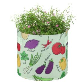 5Pack Garden 5Gallon 3Gallon Grow Bags, Heavy Duty Printed Fabric Plant Pots With Handles, Reusable Breathable Planter Buckets For Tomato Vegetable Fl (Option: Green-3Gallon)