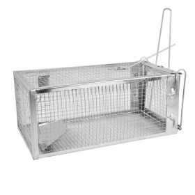 1Pc Rat Trap Cage Humane Live Rodent Trap Cage Galvanized Iron Mice Mouse Control Bait Catch with Detachable U Shaped Rod (Option: ANIMALTRAPSTEELCAGEGPCT1086)
