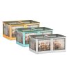 3Pcs Foldable Storage Bins with Lid 4 Doors Collapsible Stackable Closet Organizer Containers with Lock 4Pcs Wheels