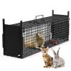 32in 2 Door Live Animal Cage Trap For Animals Under 12LBS Easy To Setup Humane Galvanized Iron Trap Cage For Rabbits Groundhogs Skunk Opossums Nutria