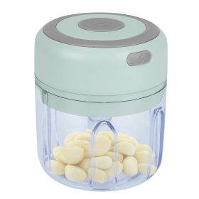 Mini Electric Garlic Chopper 8.45OZ Cordless Garlic Mincer Food Chopper Rechargeable Food Blender Chili Nut Onion Pepper Meat Ginger Baby Food (Option: ELECTRICCHOPPER(GREEN)GPCT3091)