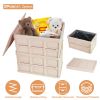 2Pcs 30L Collapsible Storage Bins With Dustproof Lid Waterproof Interior Bag Handle Stackable Storage Box Container Utility Organizer Crate For Campin