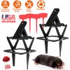 2PCS Easy Setup Mole Scissor Traps Outdoor Reusable Mole Rodent Control Trap Solid Metal Material For Lawn Garden Yard