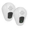 2 Pack Pest Control Device for Mosquitoes Cockroaches Rats Plug In Ultrasonic Insect Repellent Indoor for Bedroom Garage Warehouse Office