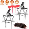 2PCS Easy Setup Mole Scissor Traps Outdoor Reusable Mole Rodent Control Trap Solid Metal Material For Lawn Garden Yard