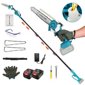 2-IN-1 Cordless Pole Saw And Mini Chainsaw With Extension Pole 21V Battery 8â€ Electric Brushless Pole Chainsaw with Auto Oiler Safety Switch 6.4LBS (Option: POLESAW(1500MAH)GPCT5269)