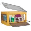 70QT/66L Foldable Storage Bins with Lid 4 Doors Collapsible Stackable Closet Organizer Containers with Lock 4Pcs Wheels