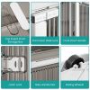 3Pcs Foldable Storage Bins with Lid 4 Doors Collapsible Stackable Closet Organizer Containers with Lock 4Pcs Wheels
