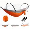 Camping Hammock with Mosquito Net 3-in-1 Portable Hammock Tent with Built_x001E_In Mosquito Net Dual-Way Zippers 440lbs Capacity Attached Storage Pock