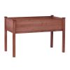 48x24x30in Elevated Raised Garden Bed with Legs, Wooden Planter Box for Outdoor Vegetable Herb Flower Fruit Growing