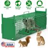 40in 2 Door Live Animal Cage Trap For Animals Under 18LBS Easy To Setup Humane Galvanized Iron Trap Cage For Raccoons Armadillos Foxes Opossums Muskra