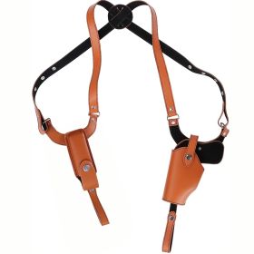 Shoulder Holster With Adjustable Straps Magazine Holder Vertical PU Leather Gun Holster For Concealed Carry Fit For M1911 Glock Sig Sauer (Option: SHOULDERHOLSTER(BROWN)GPCT4760)