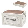 Folding Storage Bin Camping Collapsible Organizer Box Stackable Grocery ContainerÂ Shelf Baskets with Cutting Board Top Lid 4 Side Lockable Doors Whee
