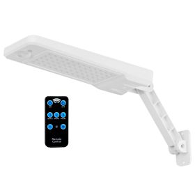Solar Wall Light Outdoor 60LEDs PIR Motion Sensor Remote Control Wireless Lamps IP65 Waterproof Lighting For Garage Front Door Garden Pathway (Option: 60LEDSOLARWALLLIGHT(WHITE)GPCT2500)