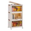 3Pcs Foldable Storage Bins with Lid Front Magnetic Door Collapsible Stackable Closet Organizer Containers with 4Pcs 360Â° Rotatable Wheels 8Pcs Small