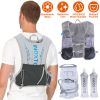 Sport Hydration Vest Running Backpack with 15oz 50oz Water Bladder Adjustable Strap Storage Bag for Trail Running Marathon Race Hiking