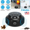 360Â° Ultrasonic Mice Repellent Indoor Rodent Repeller Rat Squirrel Rodent Chaser with 3 Modes 2 Strobe Lights for Kitchen Warehouse