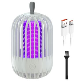 900V High Voltage Cordless Indoor Bug Zapper Type C Rechargeable Mosquito Lamp Trap Portable Electric Mosquito Killer with Hanging Strap Night Light f (Option: BUGZAPPER(WHITE)GPCT5320)