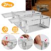 2 Pack Rat Trap Cage Humane Live Rodent Trap Cage Galvanized Iron Mice Mouse Control Bait Catch with Detachable U Shaped Rod