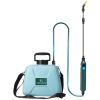 5L/1.32Gallon Battery Operated Water Sprayer Portable Garden Sprayer Electric Sprayer with Rechargeable Handle Telescopic Wand 3 Spray Nozzles Shoulde