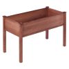 48x24x30in Elevated Raised Garden Bed with Legs, Wooden Planter Box for Outdoor Vegetable Herb Flower Fruit Growing