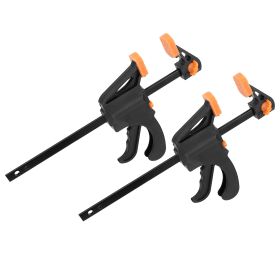 2Pcs Wood Working Bar F Clamp Grip Quick Grip Ratchet Release Squeeze Clamps For Carpentry DIY Woodwork (Option: FCLAMPGRIPRACHET(24IN)GPCT2930)