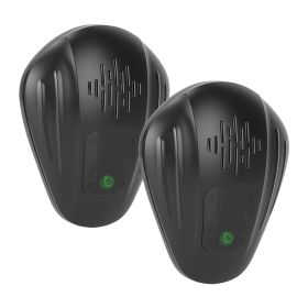2 Pack Pest Control Device for Mosquitoes Cockroaches Rats Plug In Ultrasonic Insect Repellent Indoor for Bedroom Garage Warehouse Office (Option: 2PCSPESTCONTROL(BLACK)GPCT5610)