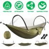 Camping Hammock with Mosquito Net 3-in-1 Portable Hammock Tent with Built_x001E_In Mosquito Net Dual-Way Zippers 440lbs Capacity Attached Storage Pock