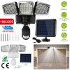 Solar Lights Outdoor 188 LEDs 1600lm Solar Security Lights Motion Sensor Lights 270Â°Lighting Angle Waterproof Dusk to Dawn Solar Wall Lights 360Â°Rot