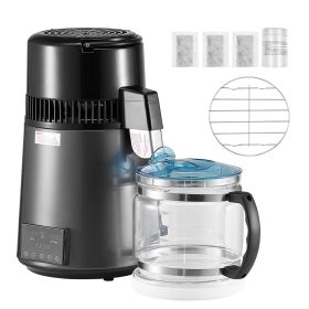 Water Distiller, 4L 1.1 Gallon Pure Water Purifier Filter For Home Table Countertop, 1750W Distilled Maker with Glass Pot (Default: Default)