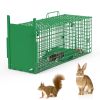 26in Single Door Live Animal Cage Trap For Animals Under 5LBS Easy To Setup Humane Galvanized Iron Trap Cage For Small Cats Rabbits Squirrels Moles Ch