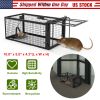 1Pc Rat Trap Cage Humane Live Rodent Trap Cage Galvanized Iron Mice Mouse Control Bait Catch with Detachable U Shaped Rod