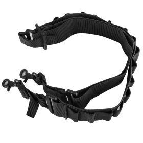 Tactical Shotgun Sling 2 Point Gun Sling Adjustable Shoulder Strap Rifle Shotgun Belts w/ 15-Shell Holders (Option: SINGLEPOINTGUNSLING(BLACK)GPCT2543)