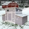 Forbidden To Sell On Temu Large Wooden Chicken Coop for 3-6 Chickens, Outdoor Hen House with 6 Nesting Compartments, Waterproof Asphalt Roof, Removabl