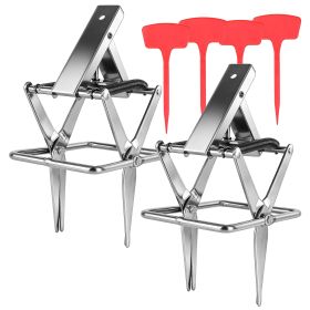 2PCS Easy Setup Mole Scissor Traps Outdoor Reusable Mole Rodent Control Trap Solid Metal Material For Lawn Garden Yard (Option: 2PCMOLETRAP(PROSILVER)GPCT4666)