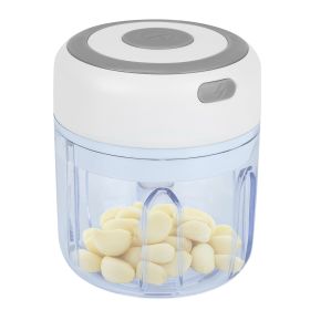 Mini Electric Garlic Chopper 8.45OZ Cordless Garlic Mincer Food Chopper Rechargeable Food Blender Chili Nut Onion Pepper Meat Ginger Baby Food (Option: ELECTRICCHOPPER(WHITE)GPCT3091)