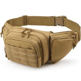 Tactical Fanny Pack For Men Concealed Carry Bag Military Waist Bag Traveling Waist Pouch with Adjustable Strap Quick Release for Camping Hiking (Option: HOLSTERPACK(KHAKI)GPCT4890)